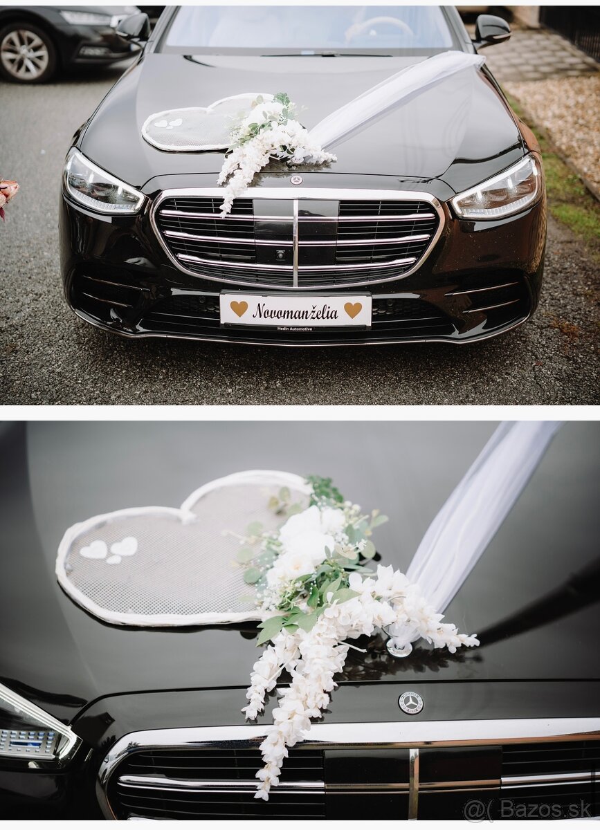 Svadobná výzdoba na auto - 2