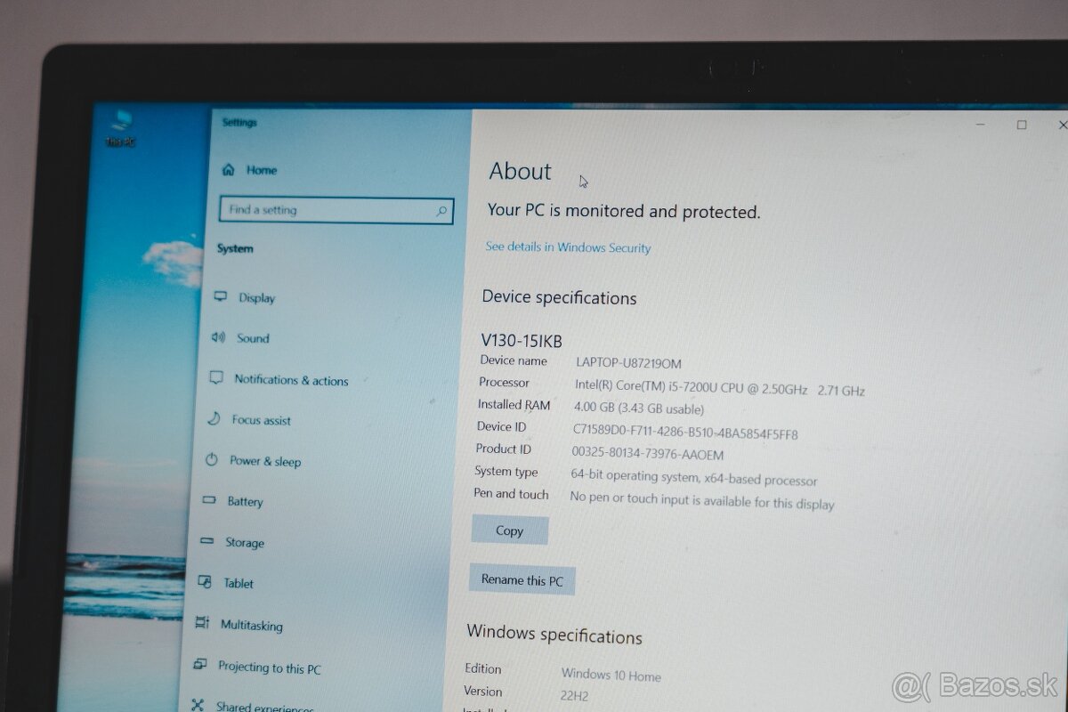 Predám notebook Lenovo V130-15IKB - 2