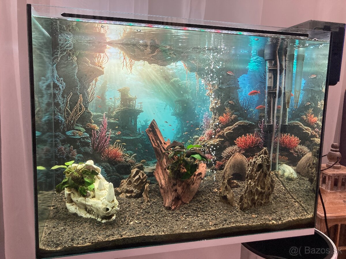 Zariadené akvárium 75l - 2