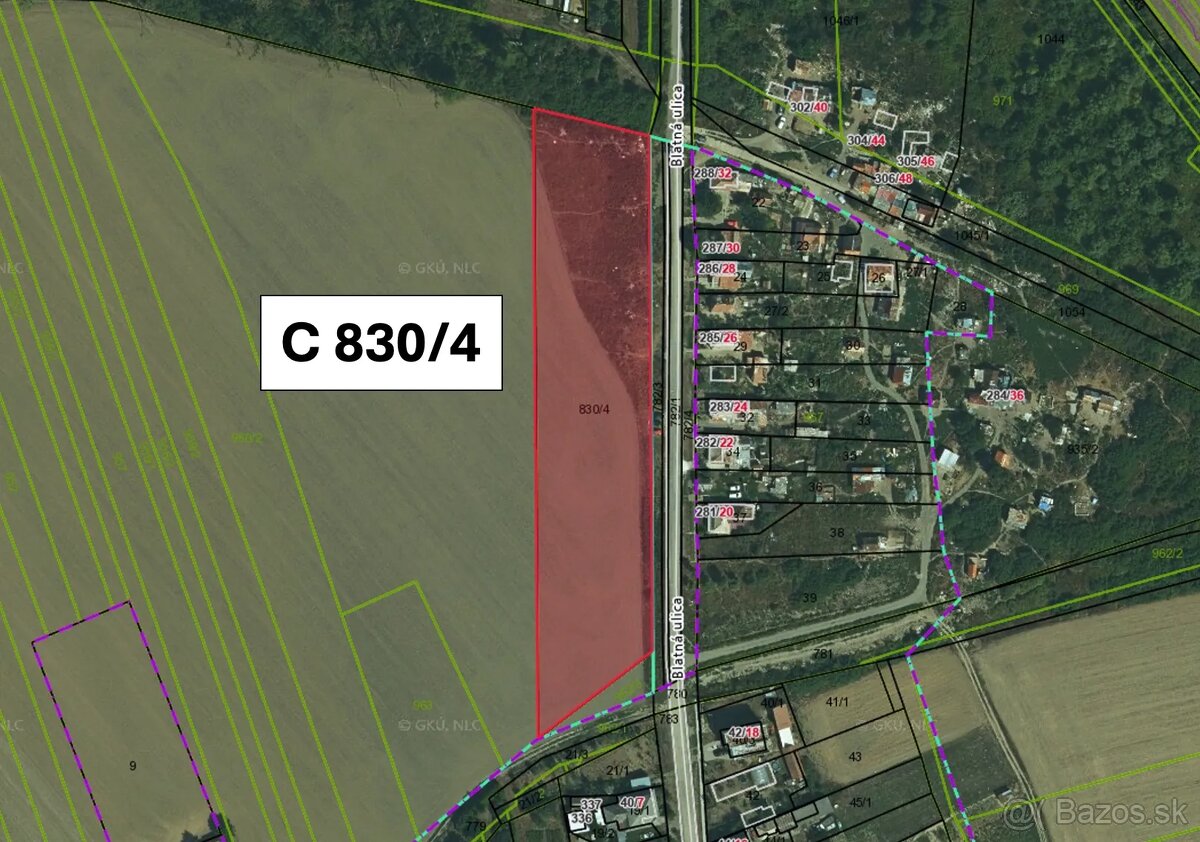Boťany - 56 m2 POĽNOHOSPODÁRSKA Pôda - 2