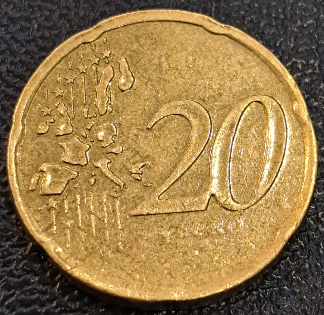 Mince 20 euro chyboražba - 2