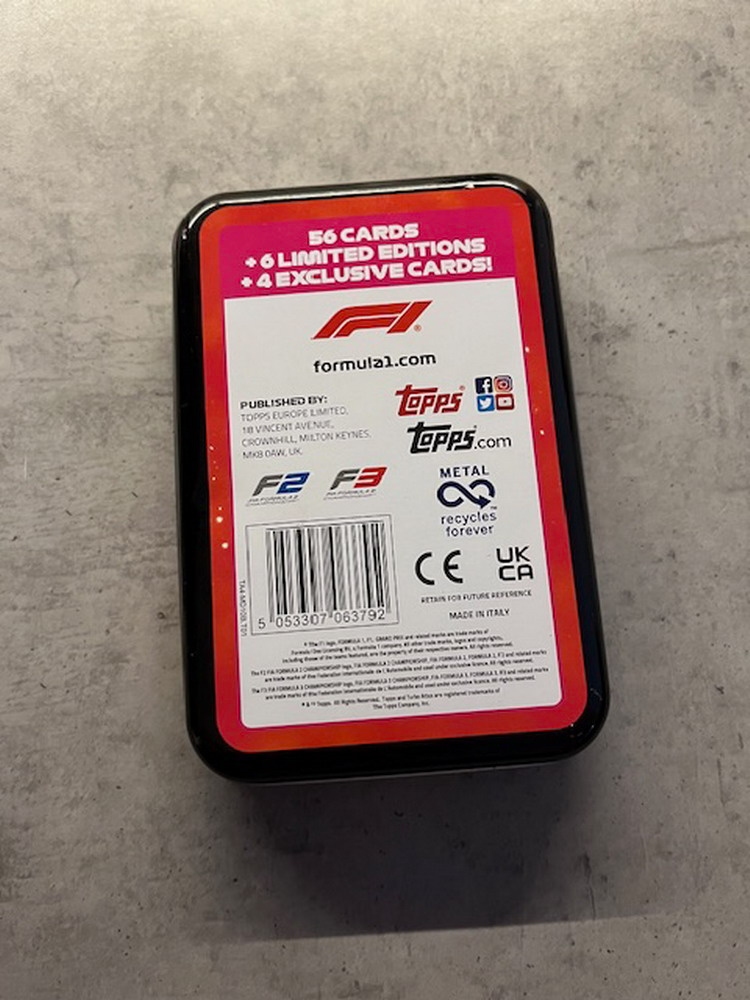 Plechovka F1 Turbo Attax - 2