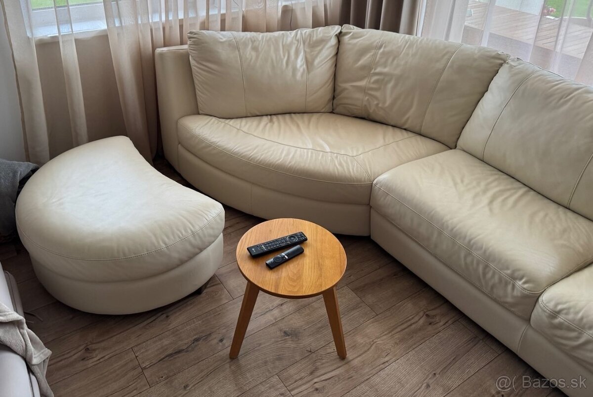 Rohová kožená sedačka - 2