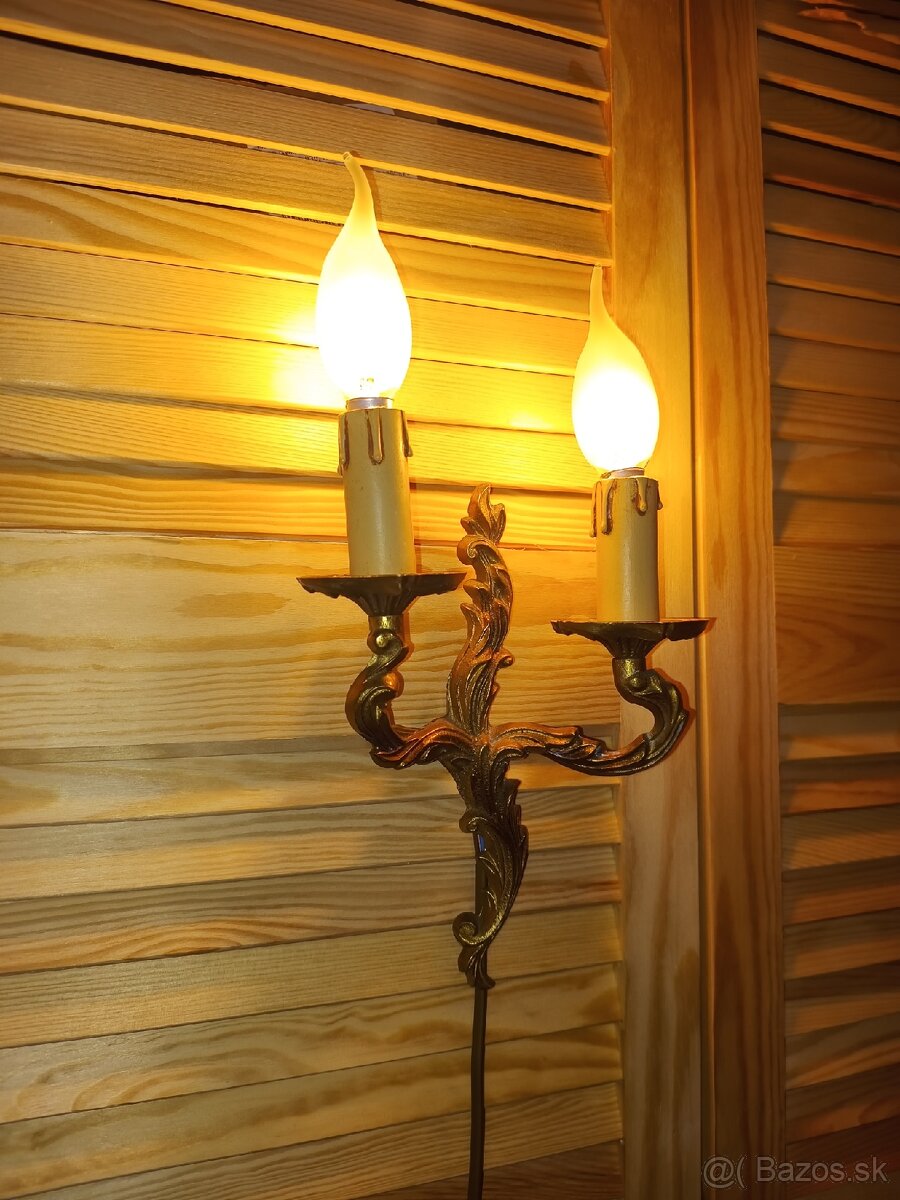 Pár - 2ks, elegantné francúzke nástenné lampy - 2