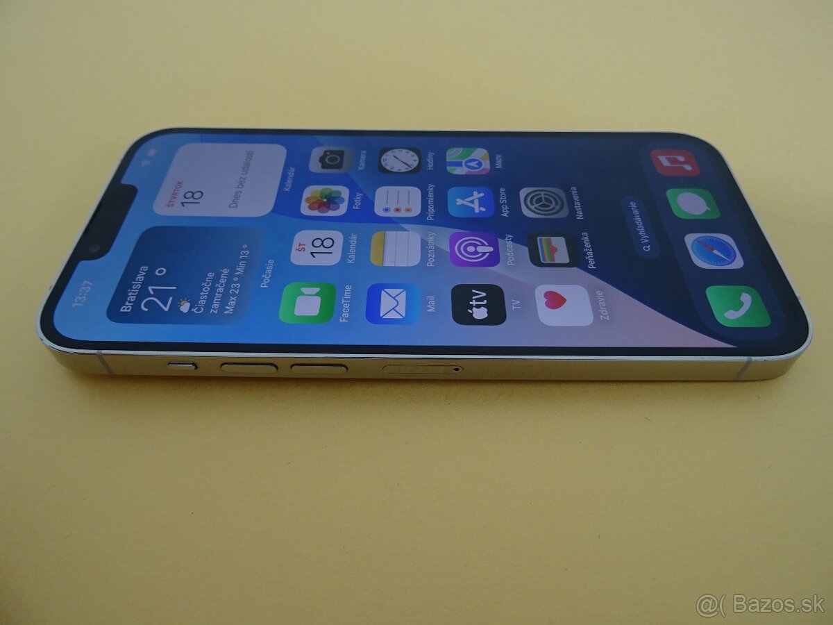 iPhone 13 PRO MAX 256GB SILVER- ZÁRUKA 1 ROK - 100% BATERIA - 2