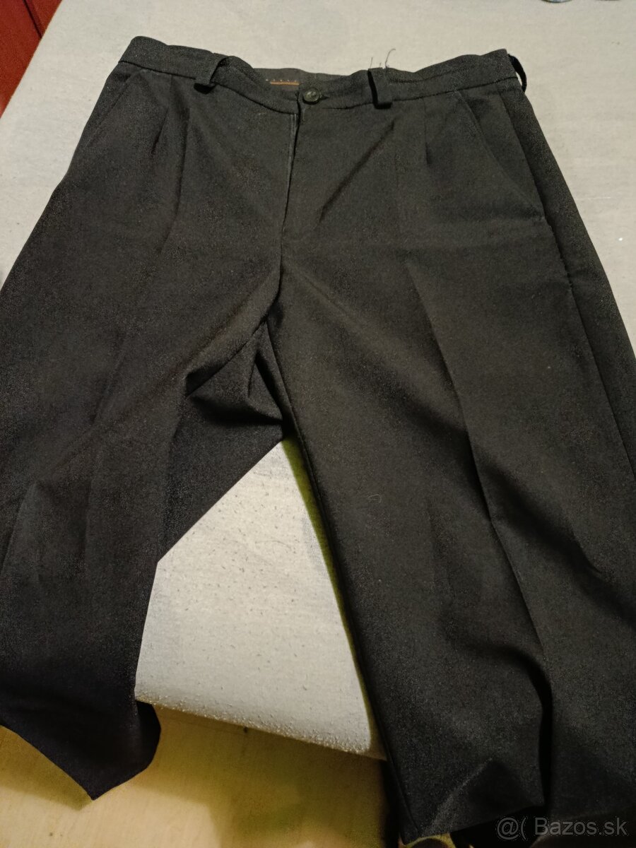 Chlapčenské oblekové čierne nohavice - 2