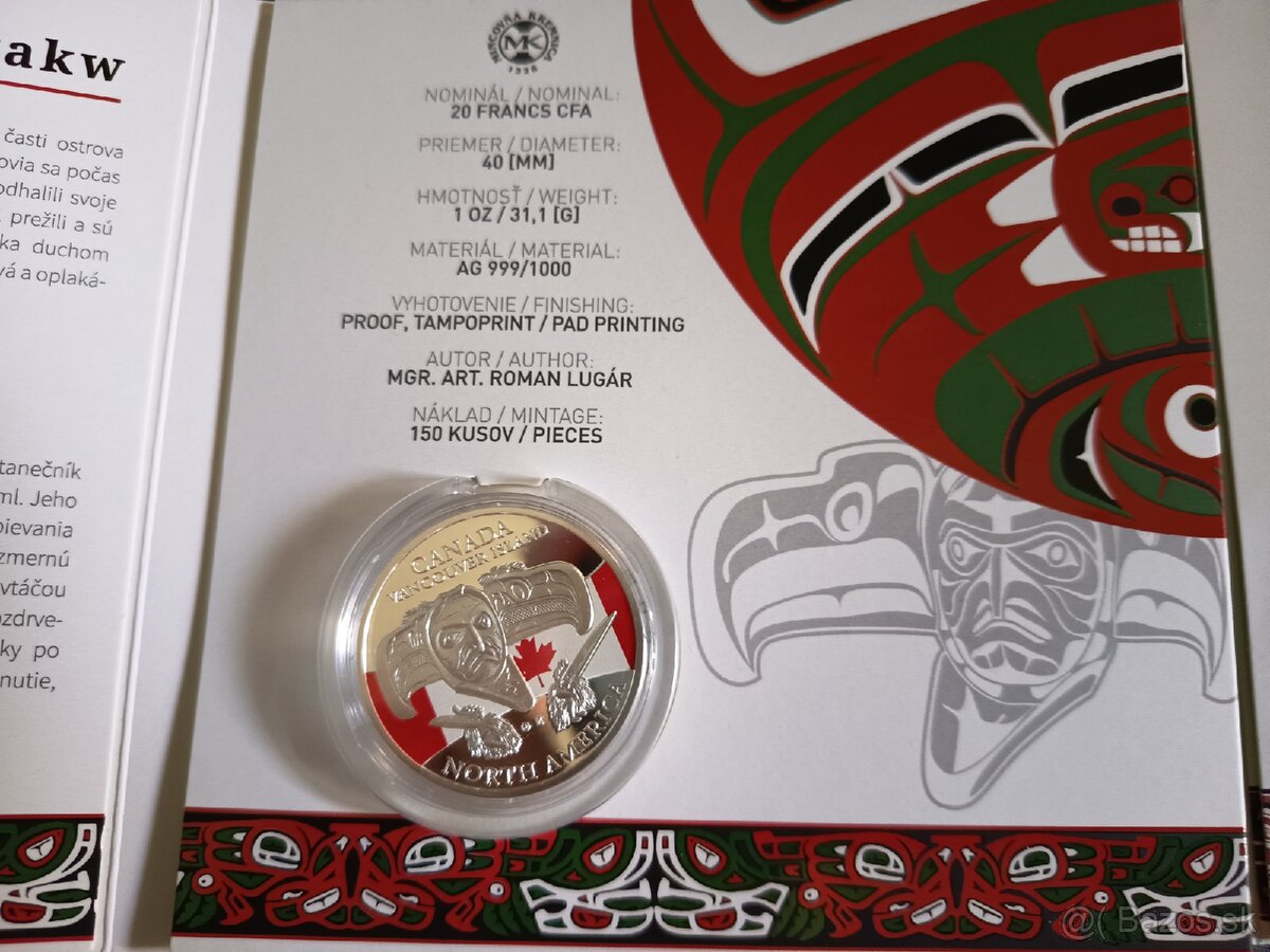 Predám investičné mince rituálne masky - 2