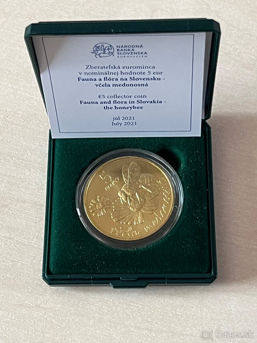 Minca 5€ 2021 - VČELA MEDONOSNÁ - NBS - 2