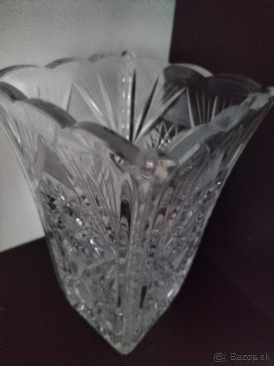 Predám kryštálovú vázu a misu - 2