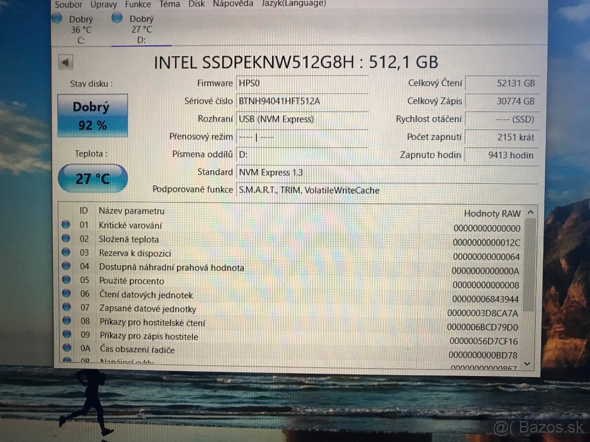 Ssd NVme M.2. disk INTEL 512gb. - 2