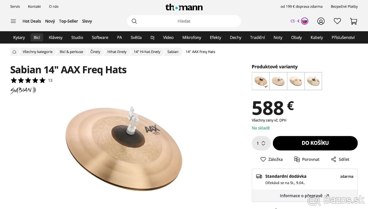 SABIAN AAX FREQ HATS 14" - 2