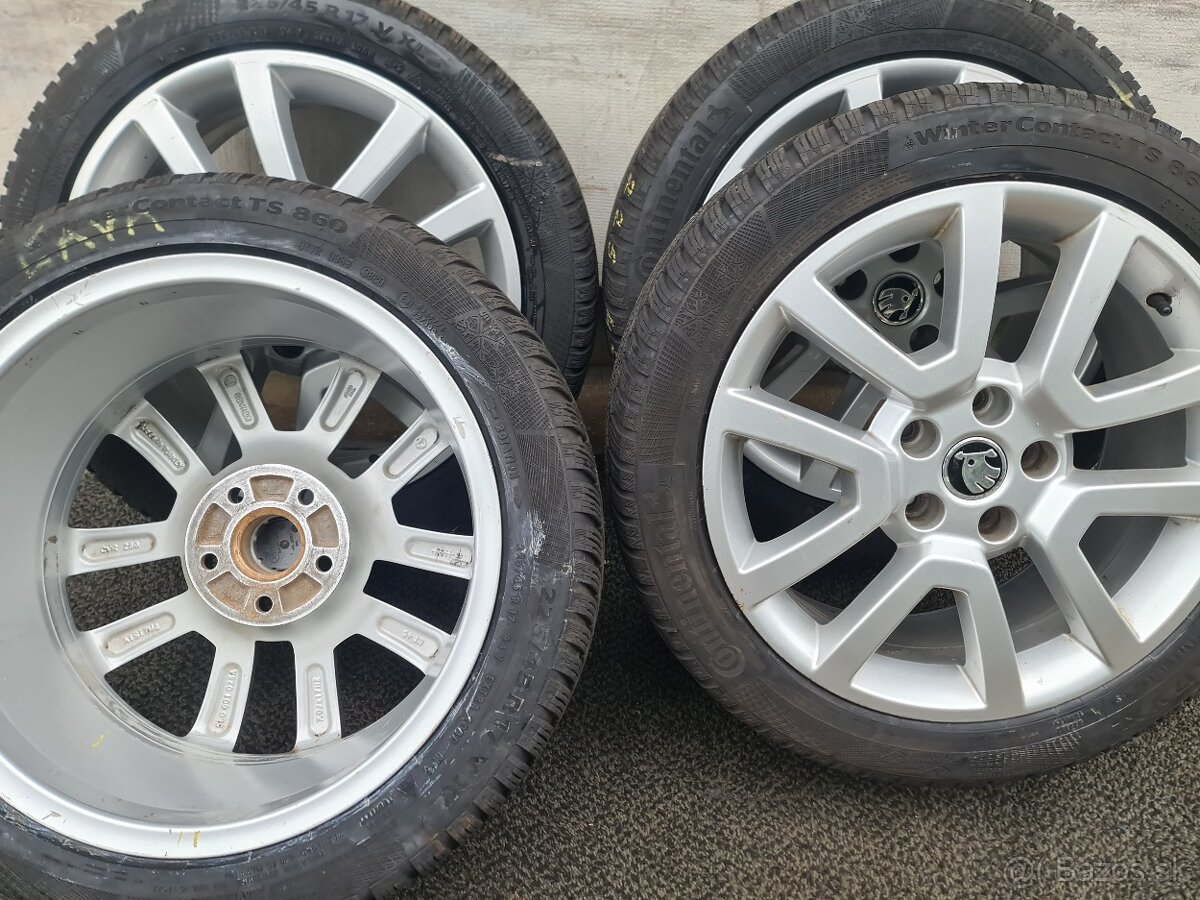 5x112 R17 ŠKODA + ZIMNE PNEU 225/45 R17 - 2