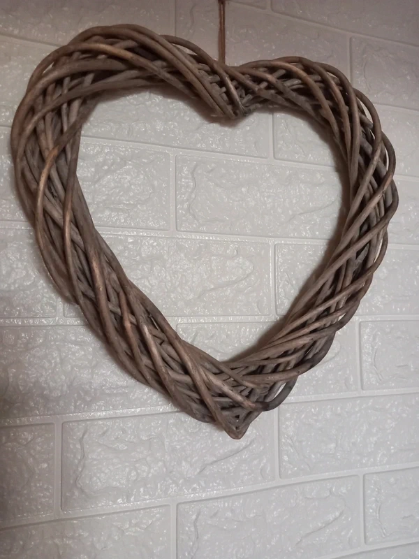 Veľké závesné drevené srdce 36x36 cm - 2