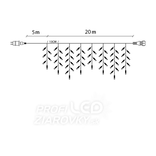 Predám LED svetelú záclonu vonkajšiu - 2