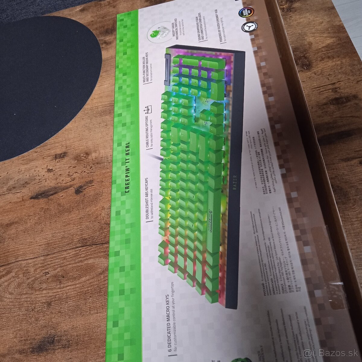 Herná klávesnica Razer BlackWidow V 4 Minecraft Nová - 2