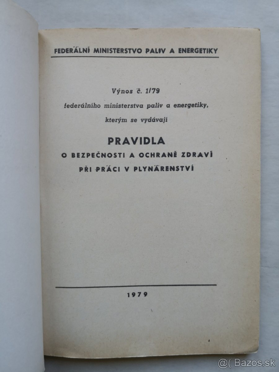 Pravidla o bezpečnosti a ochraně zdraví při práci v plynáre - 2