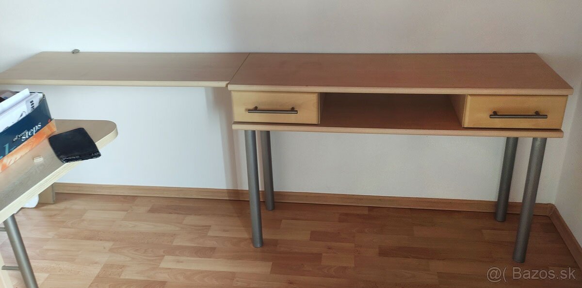 Polička na oceľových nohách+polička - 2