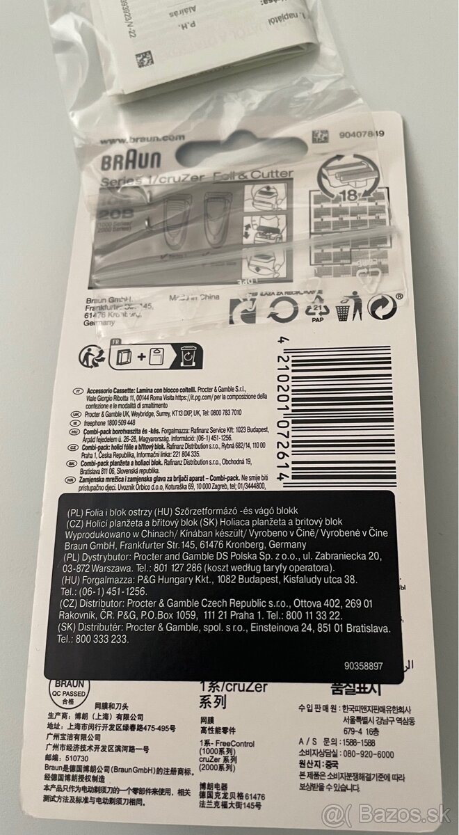 Braun planzeta original 10B / 20B - 2