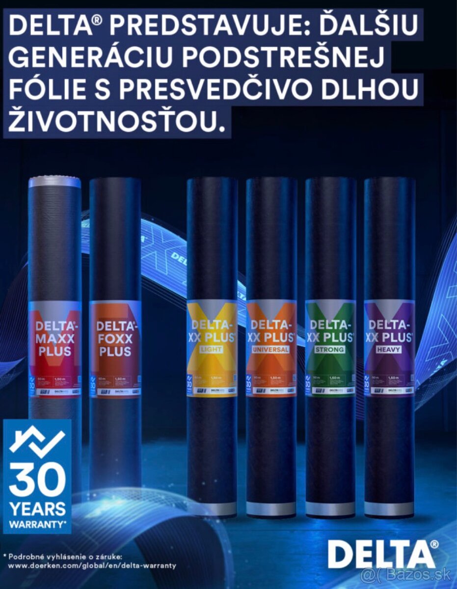 Podstrešná fólia, izolácia DELTA XX /DÖRKEN - 2