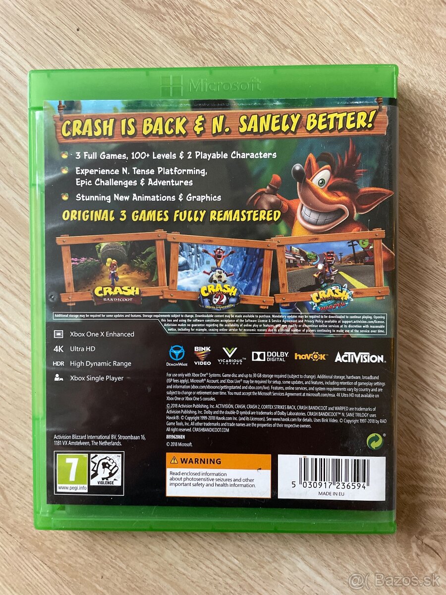 Crash Bandicoot N Sane Trilogy hra na Xbox One - 2