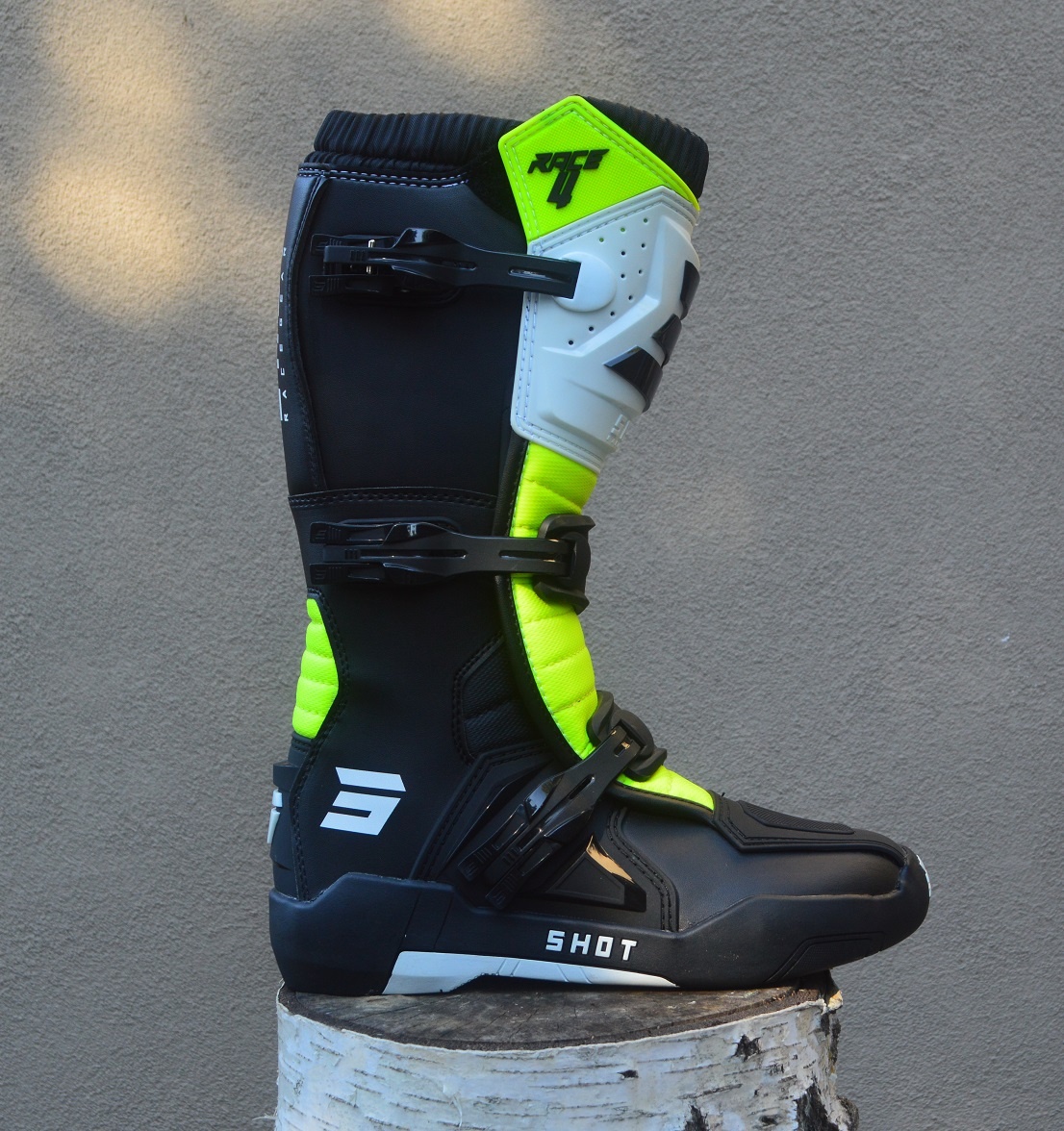 Čižmy SHOT R4 biele žlté - 2