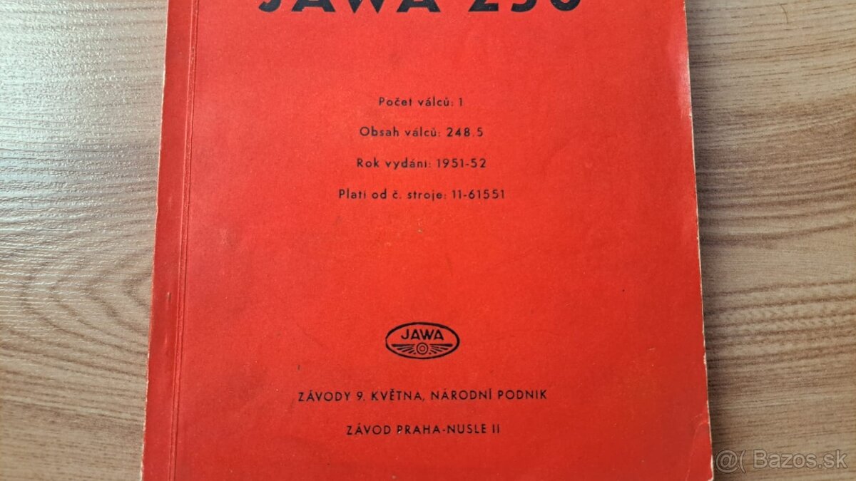 Zoznam náhradných dielov, pre motocykel JAWA 250 - PERÁK - 2