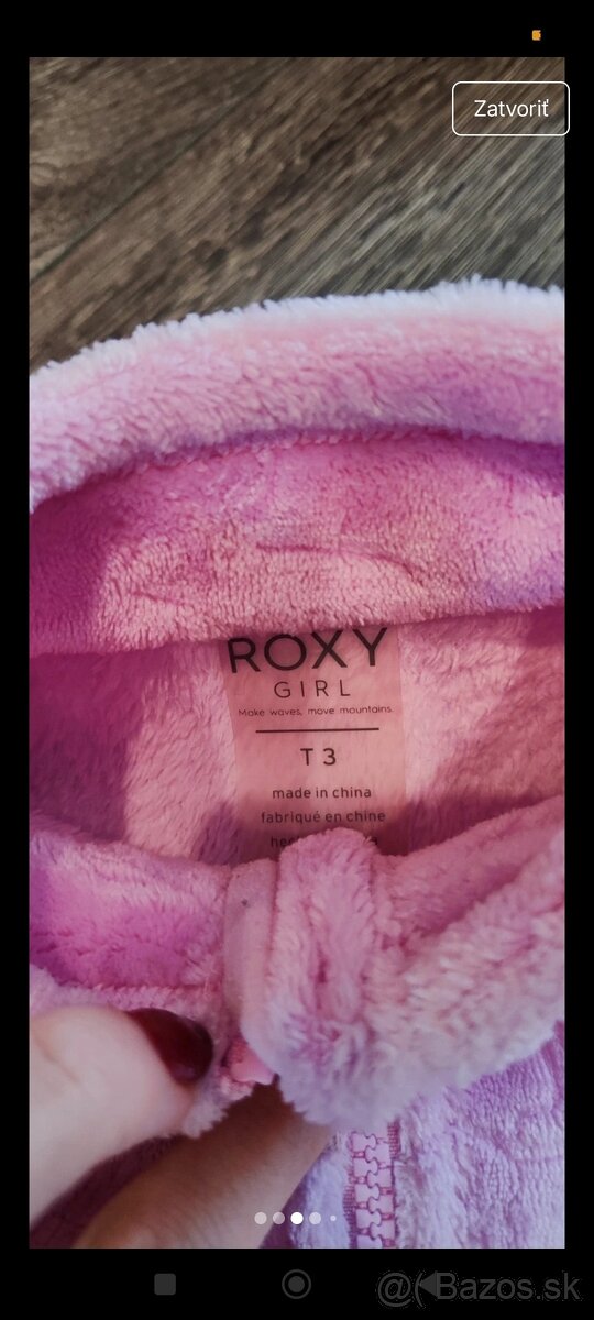 Mikina Roxy flísová ružová 2-3roky - 2