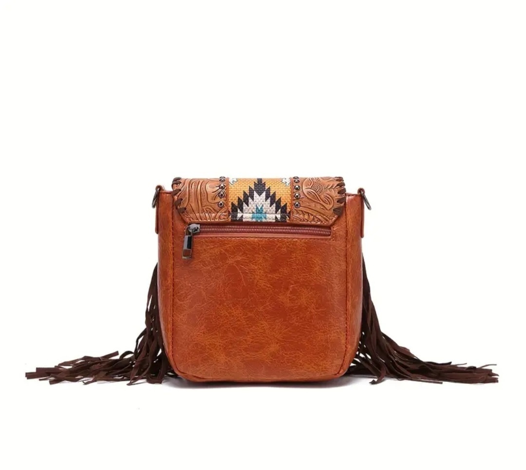 Kožená taška so strapcami-NOVÁ - 2