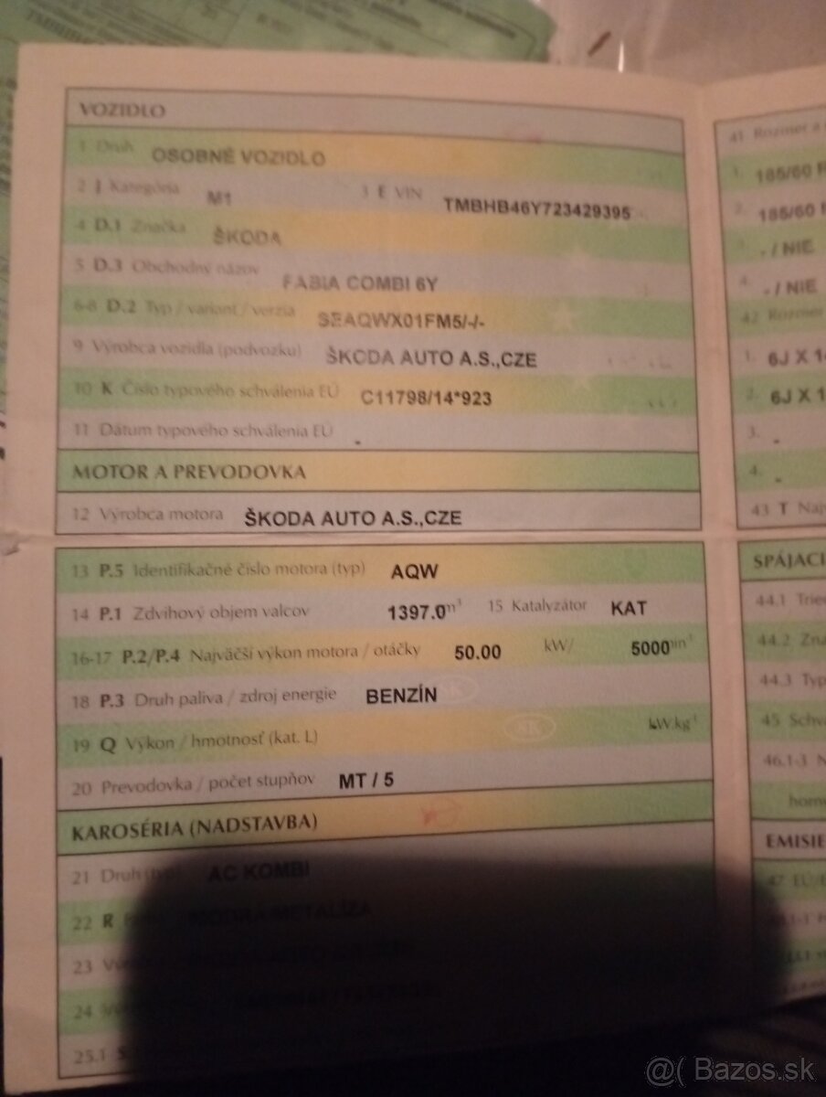 Fabia combi 1.4mpi - 2