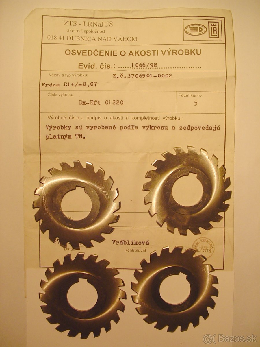 Kotúčové frézy 62x22 HSS R1 mm - 2