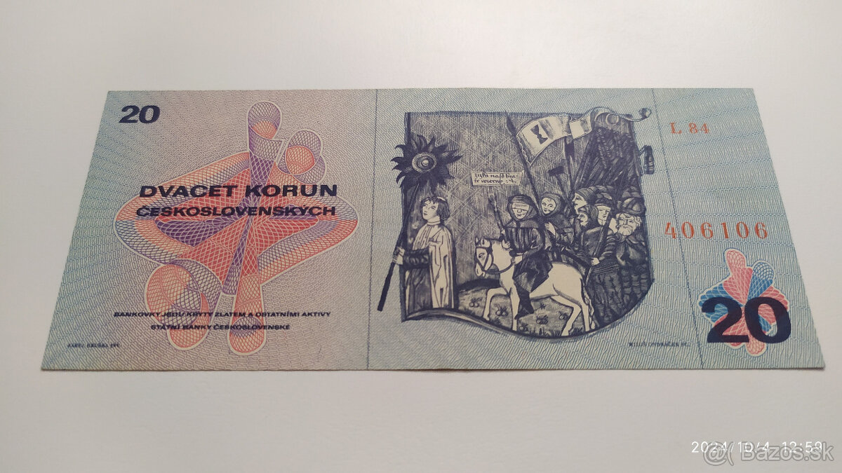 20 Kčs 1970 séria L - 2