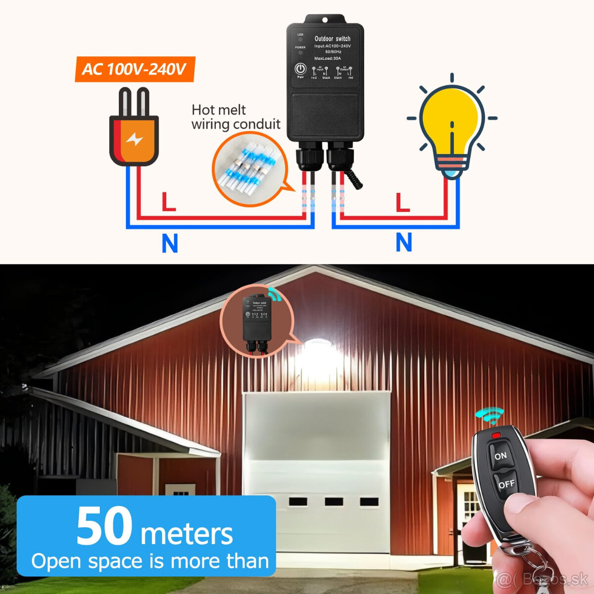 DieseRC vodotesný bezdrôtový diaľkový ovládač - 2