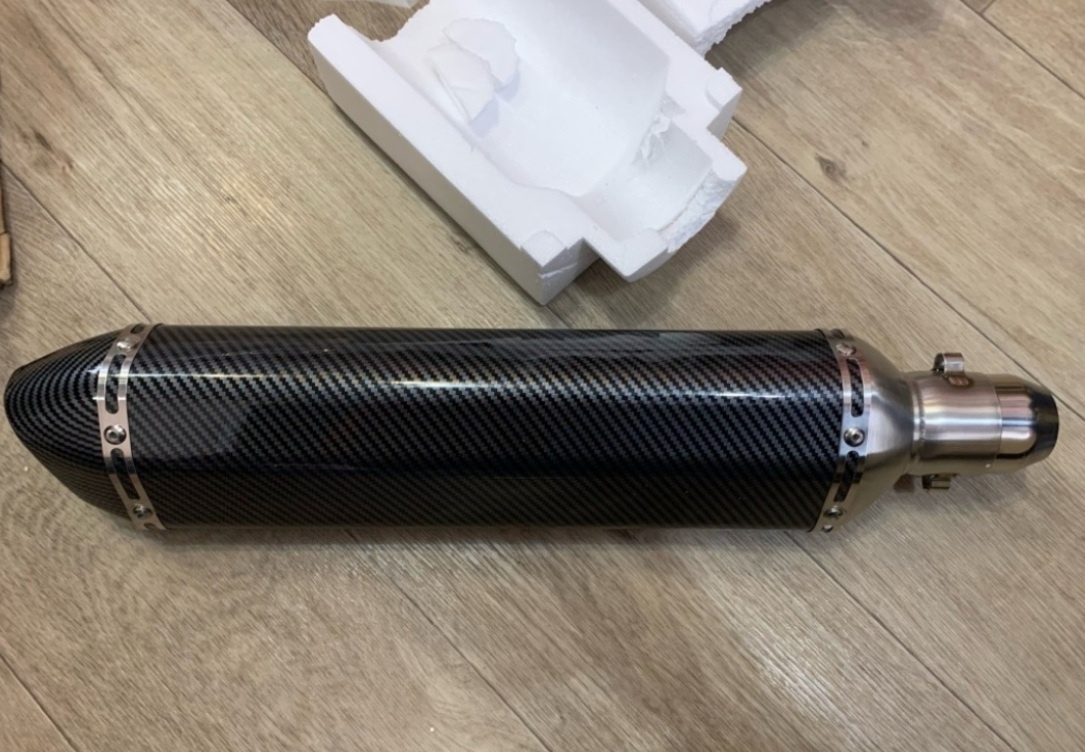 Športový, ladený univerzálny moto výfuk + DB Killer Nový - 2