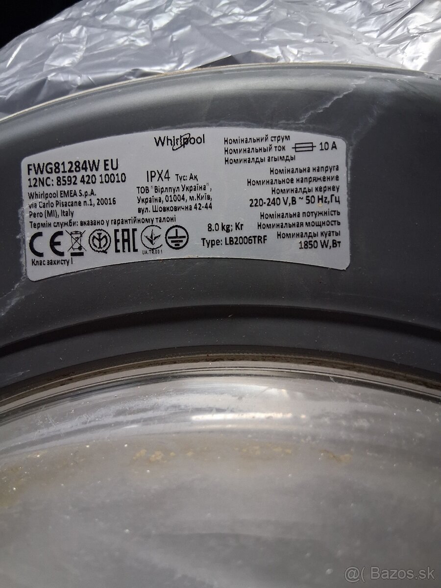 Rozpredám práčku Whirlpool - 2