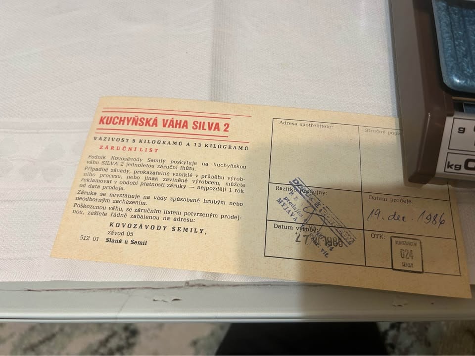 Stará kuchynská váha SILVA 2 - 2