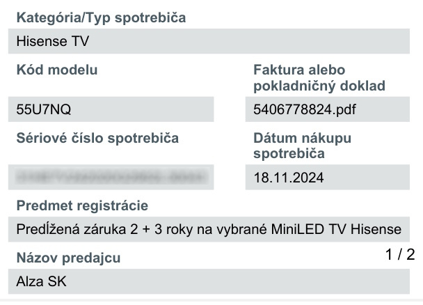 Predám TV Hisense 55U7NQ - 2