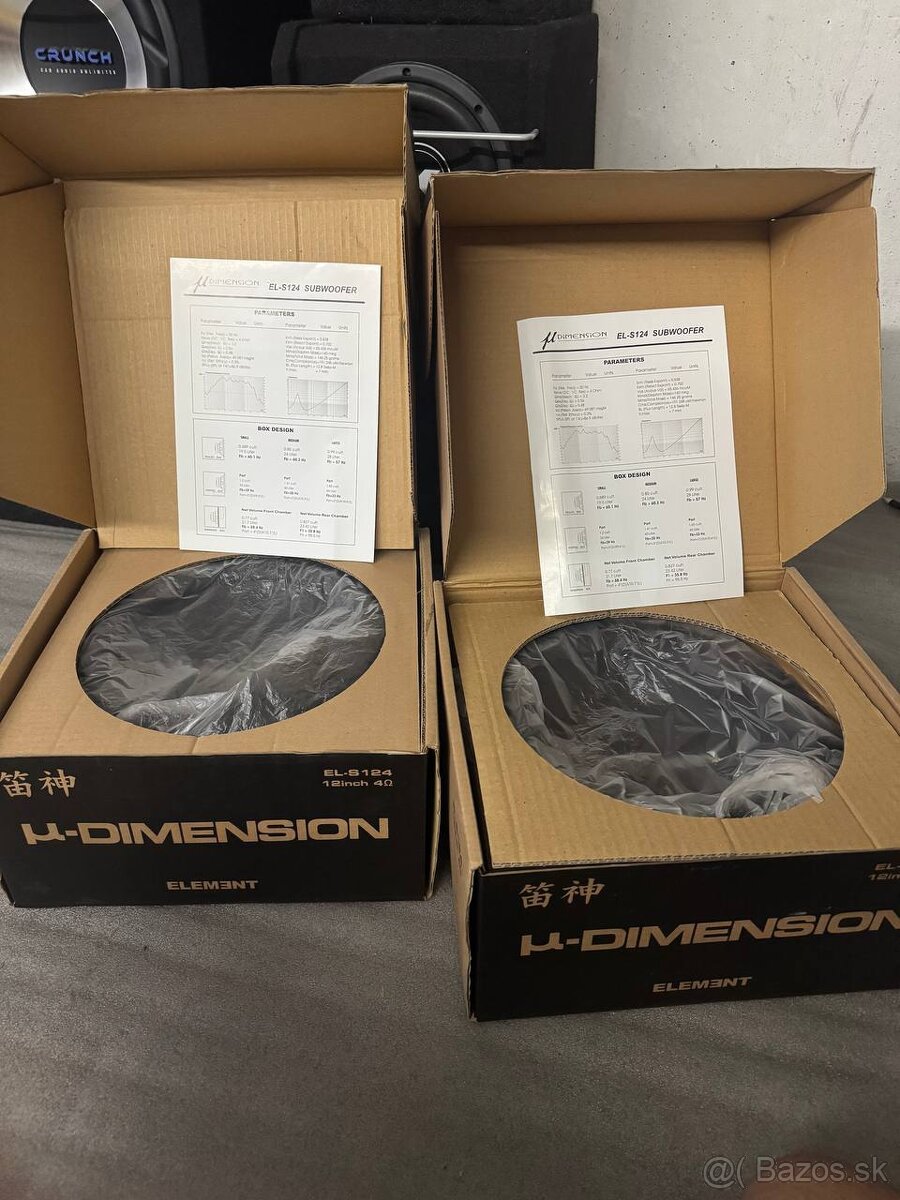 Subwoofer H-Dimension EL-S124 12” 2ks - 2