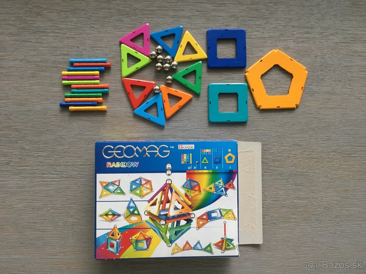 magnetické GEOMAG stavebnice 3 druhy - 2