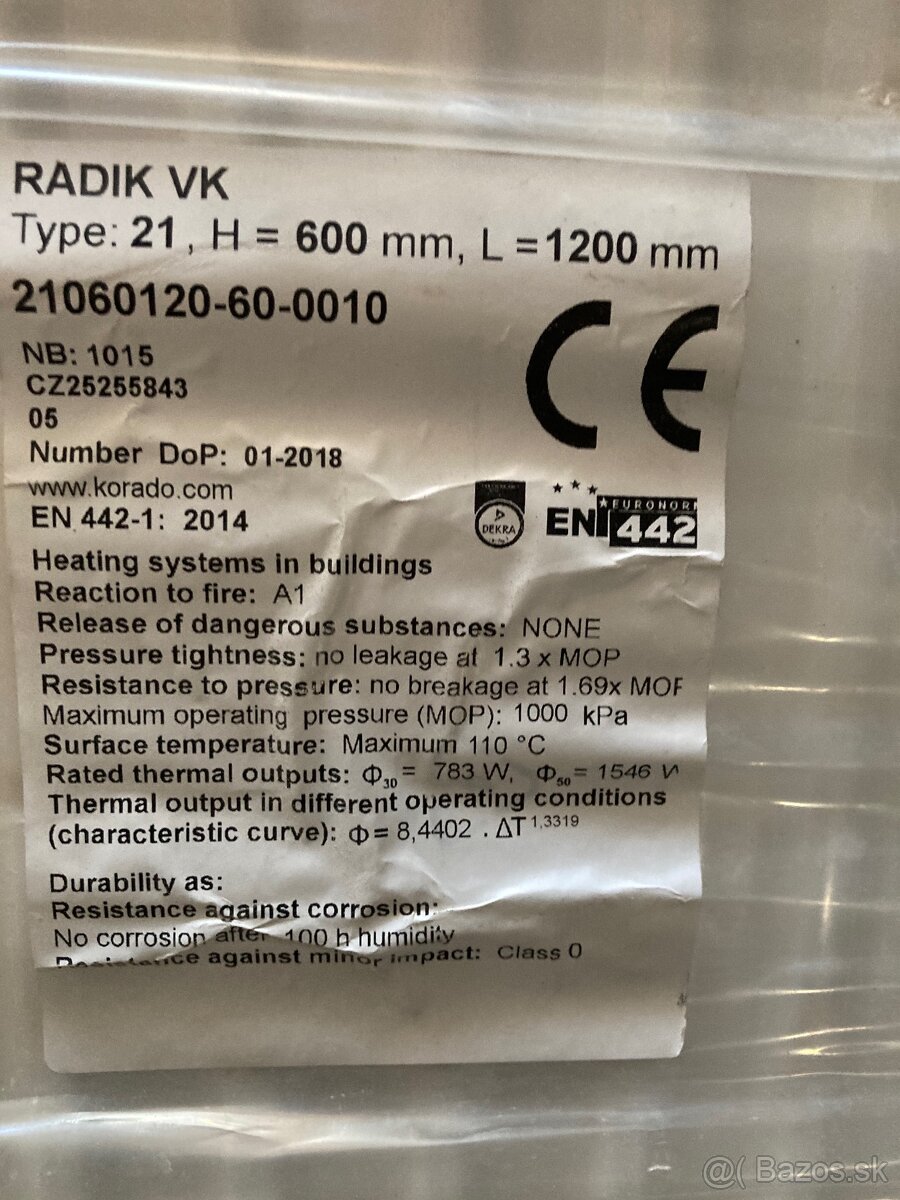 Radiátor RADIK VK - 2