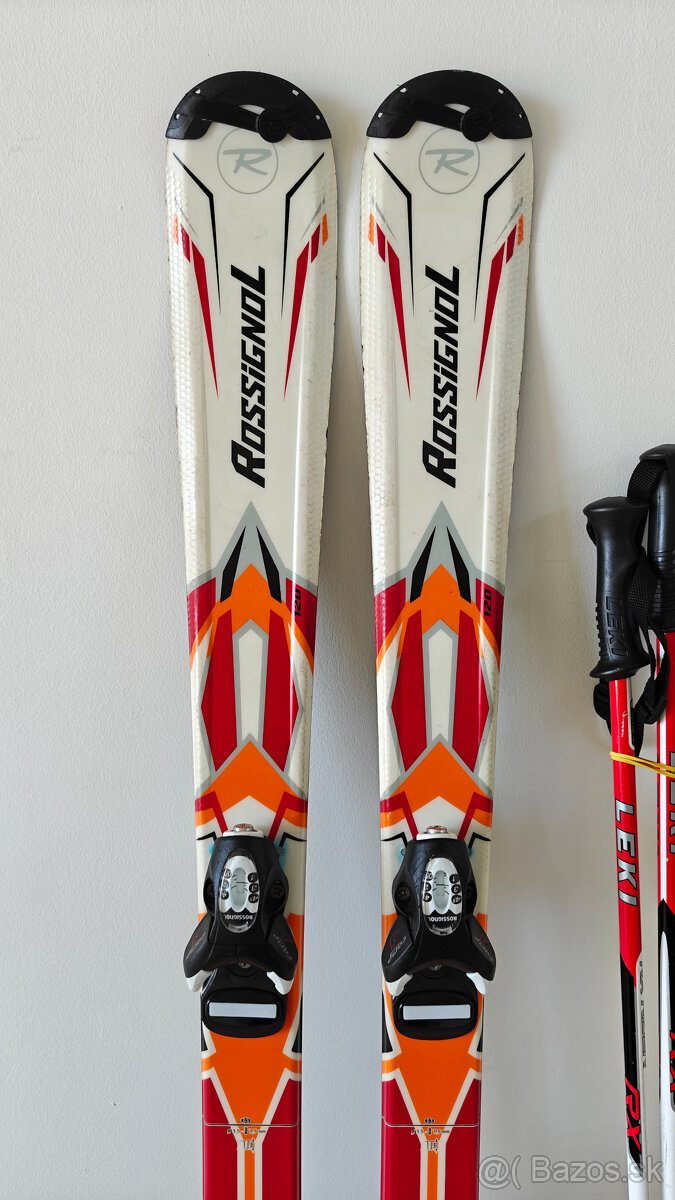 LYŽE ROSSIGNOL PURSUIT JR 120CM + LYŽIARKY SALOMON 37,5EUR - 2