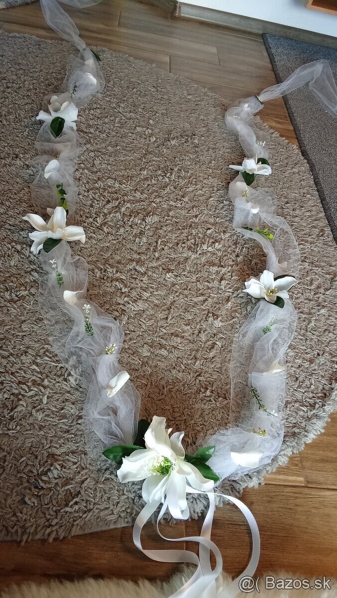 Svadobná výzdoba na auto - 2