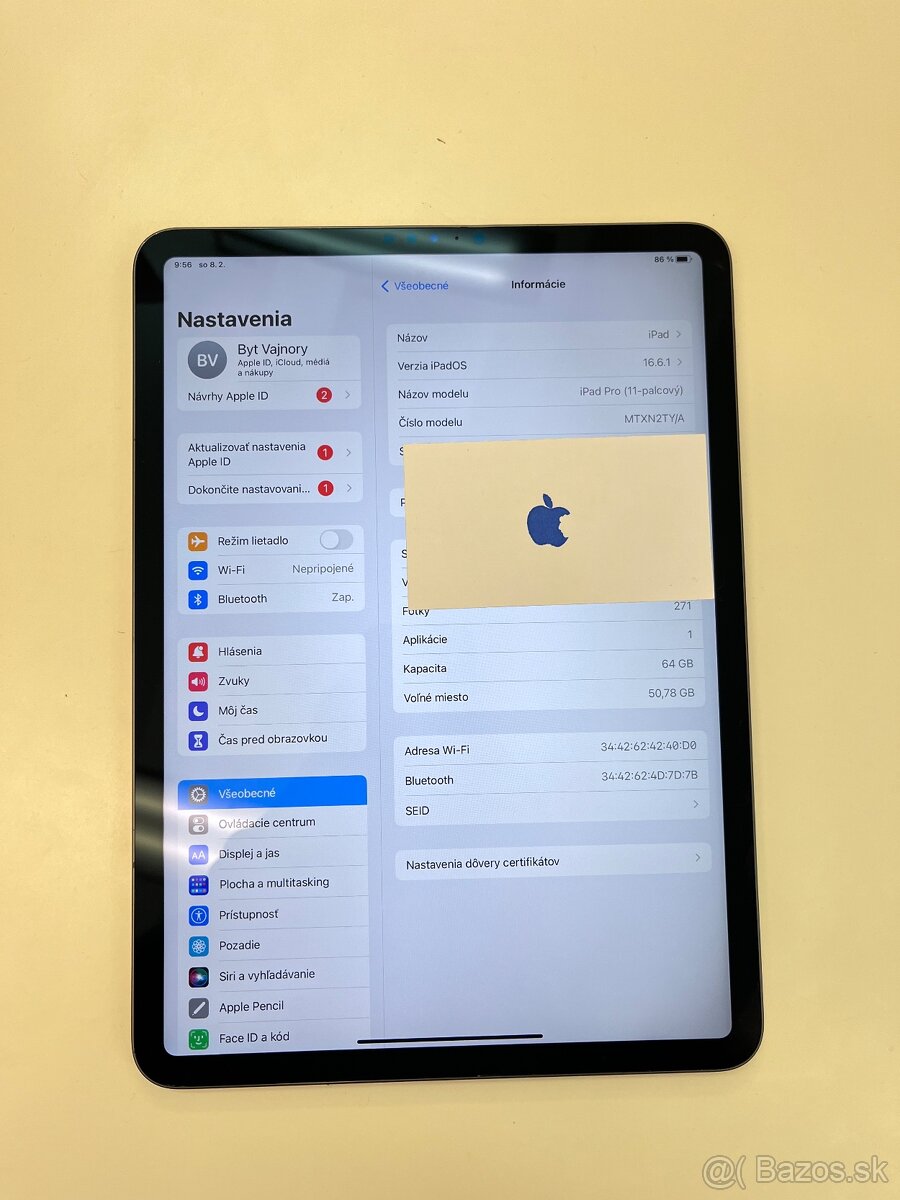 iPad Pro 11" 64GB MTXN2TY/A - 2
