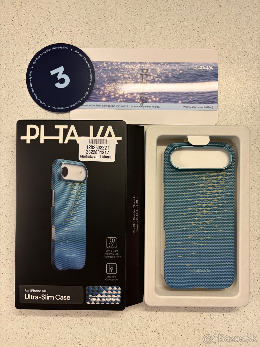 Pitaka Ultra-Slim Case Lucid Blue iPhone Air - 2
