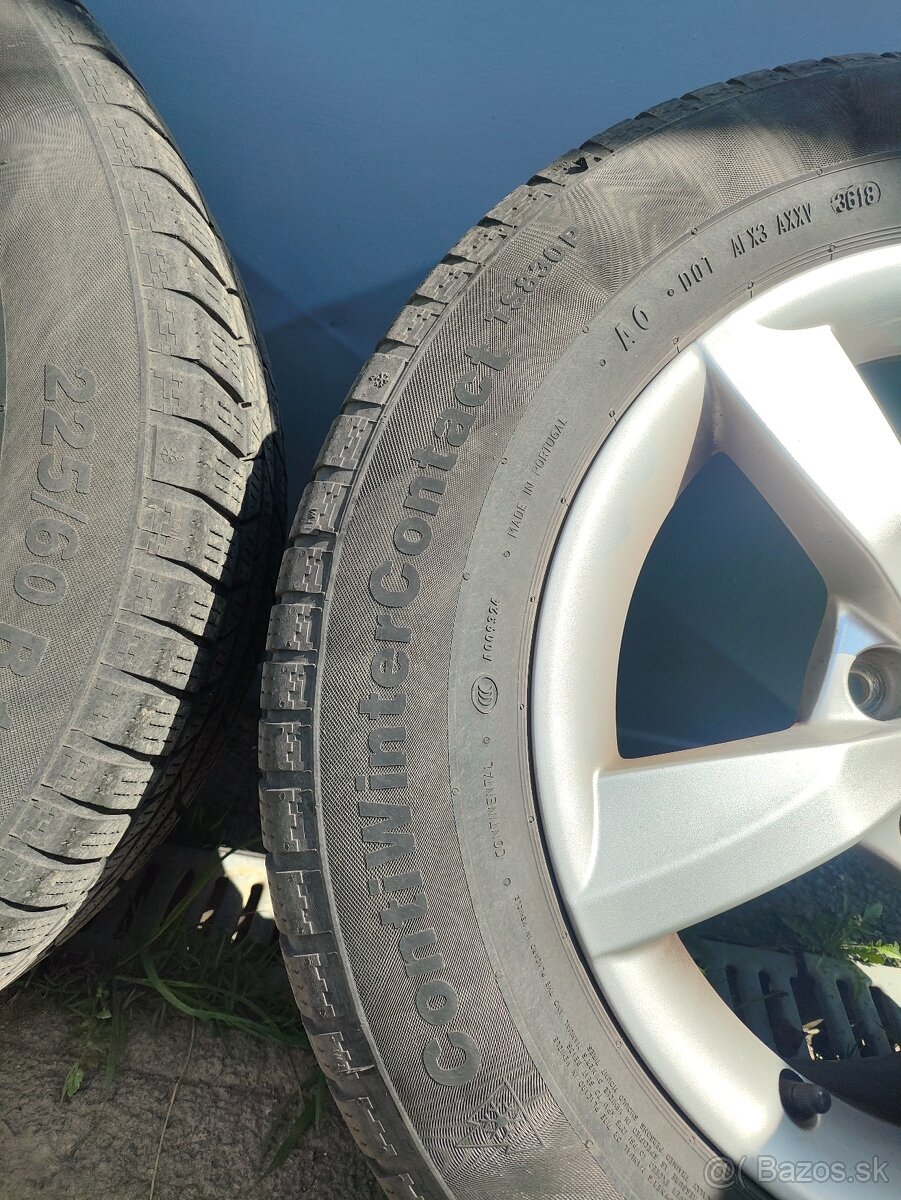5x112 225/60 R16 ET37 7,5J AUDI zimné pneumatiky - 2