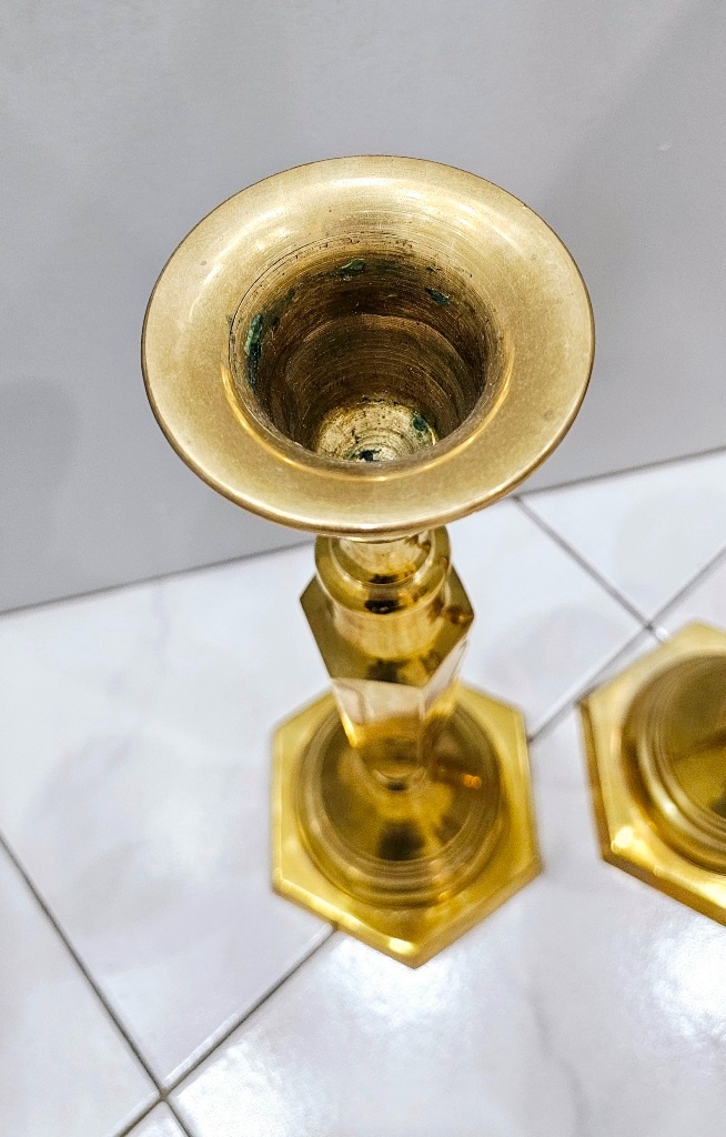 mohutný mosadzný svietnik - 2