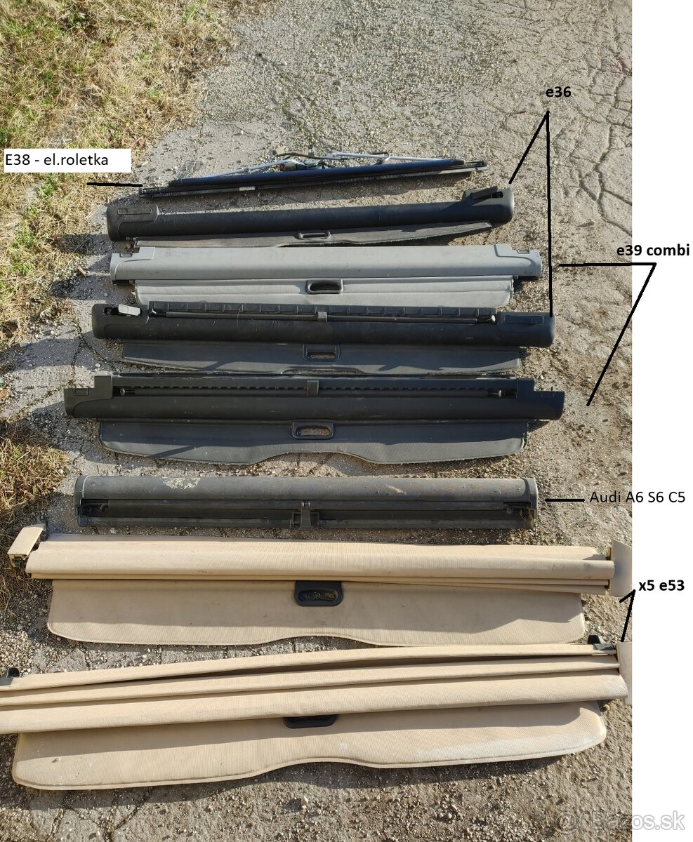 BMW rolety kufra bmw e36 e39 e53 audi A6 S6 e38 roletka - 2