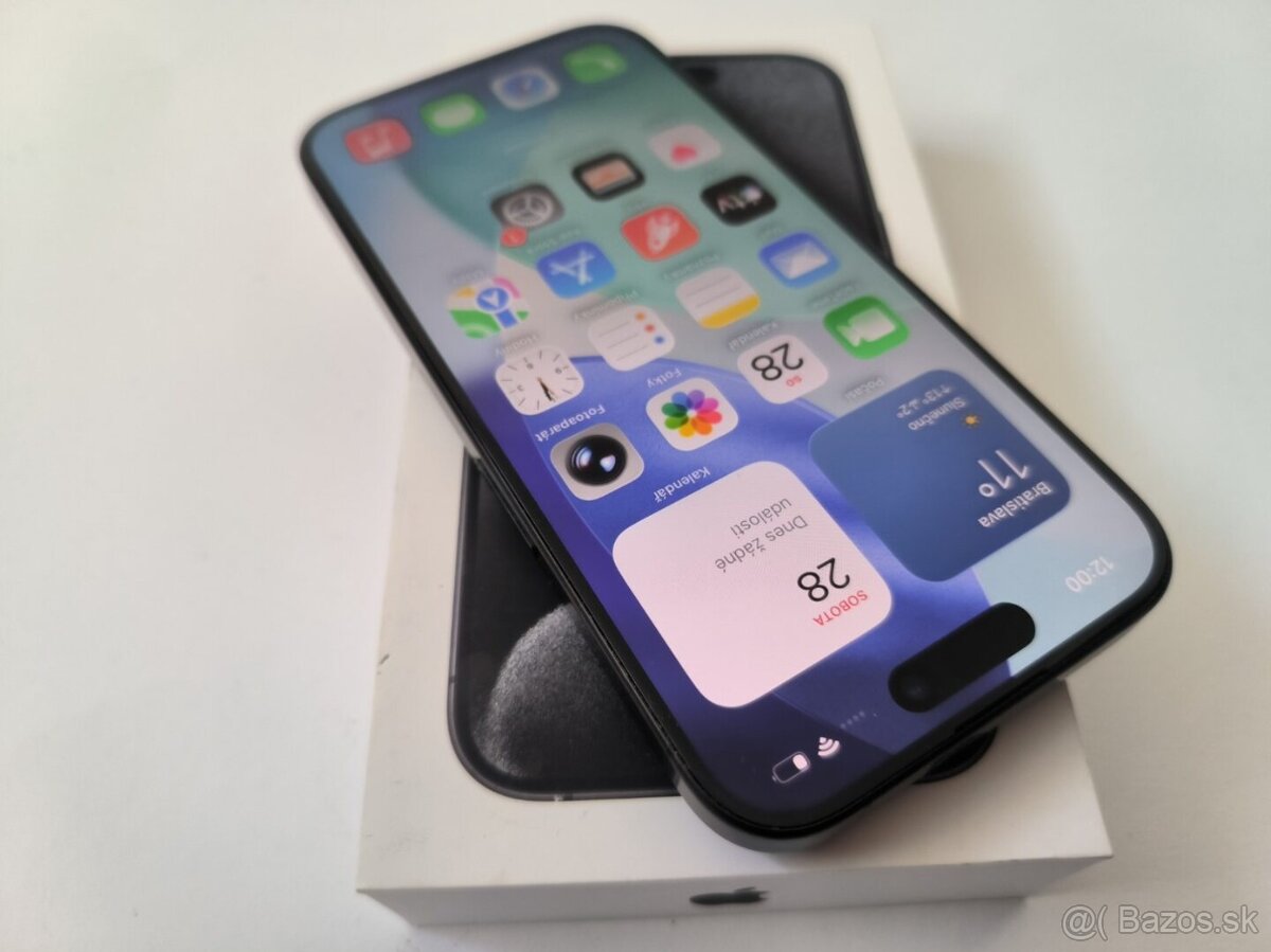 apple iphone 15 PRO 256gb Black Titanium / Batéria 89% - 2