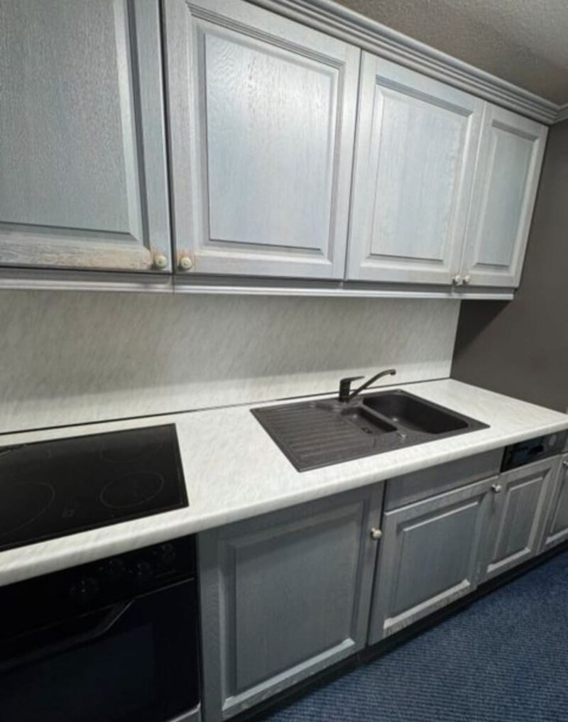 Kuchyně v kouřově modrém odstínu se spotřebiči,5696 - 2