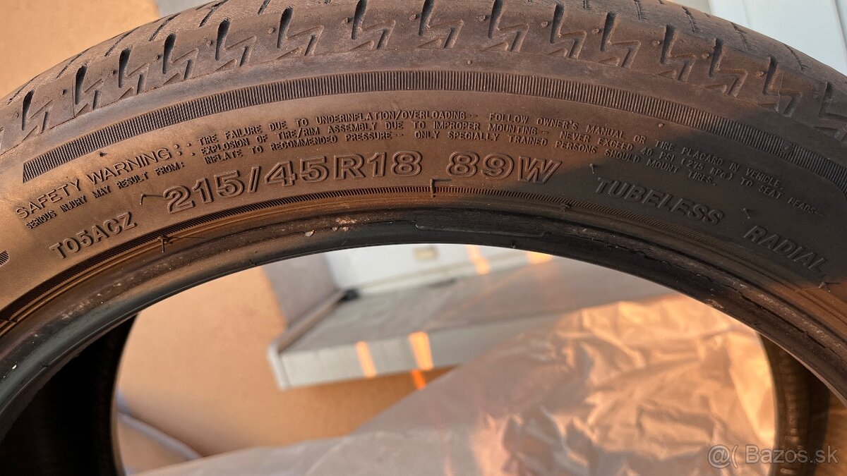 Letné pneumatiky Bridgestone 215/45 R18 89W - 2