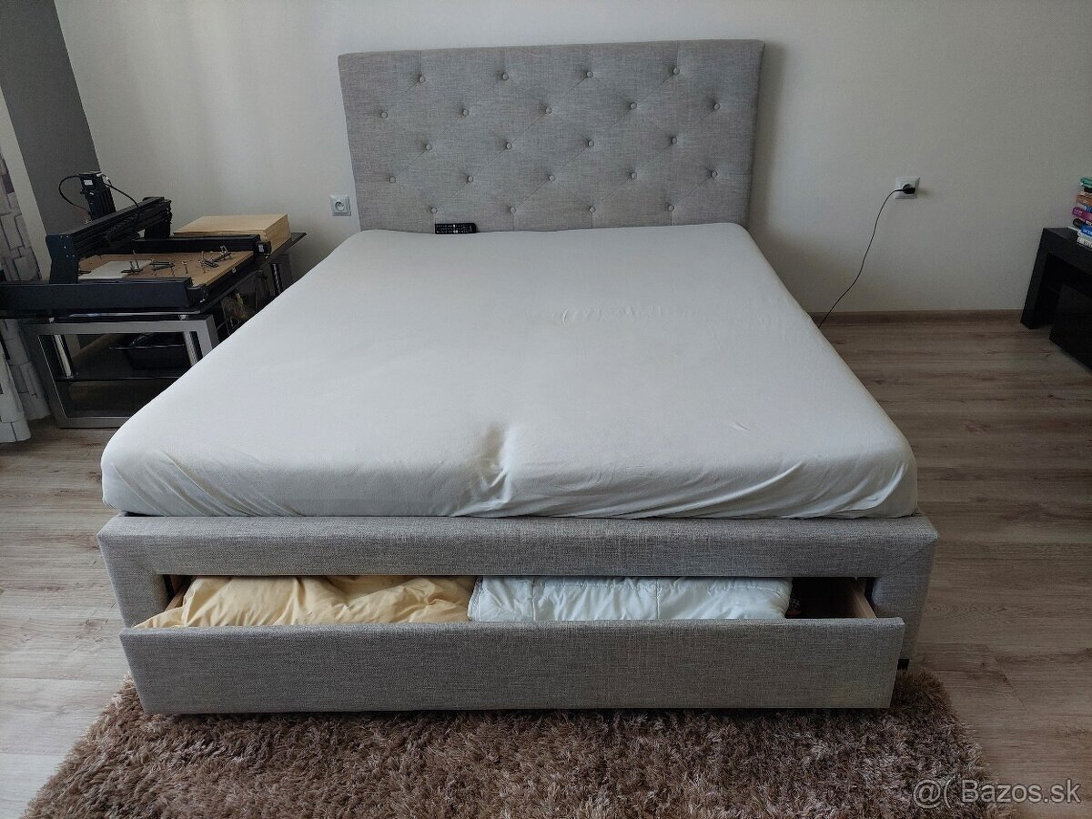 Manželská posteľ 160/200 + madrace - 2